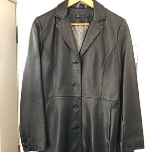 KENNETH COLE REACTION LEATHER COAT